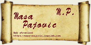 Maša Pajović vizit kartica